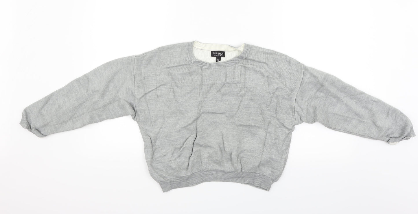 Topshop Womens Grey   Pullover Jumper Size 12