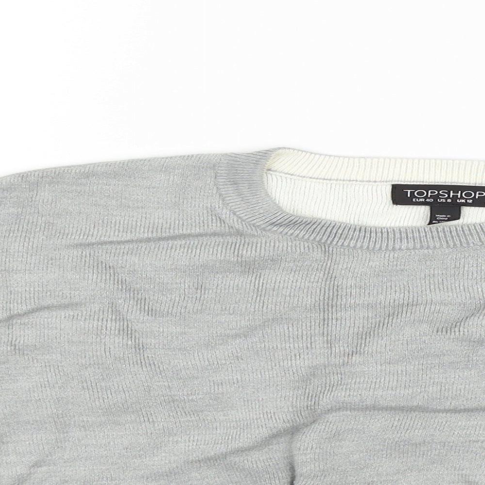 Topshop Womens Grey   Pullover Jumper Size 12