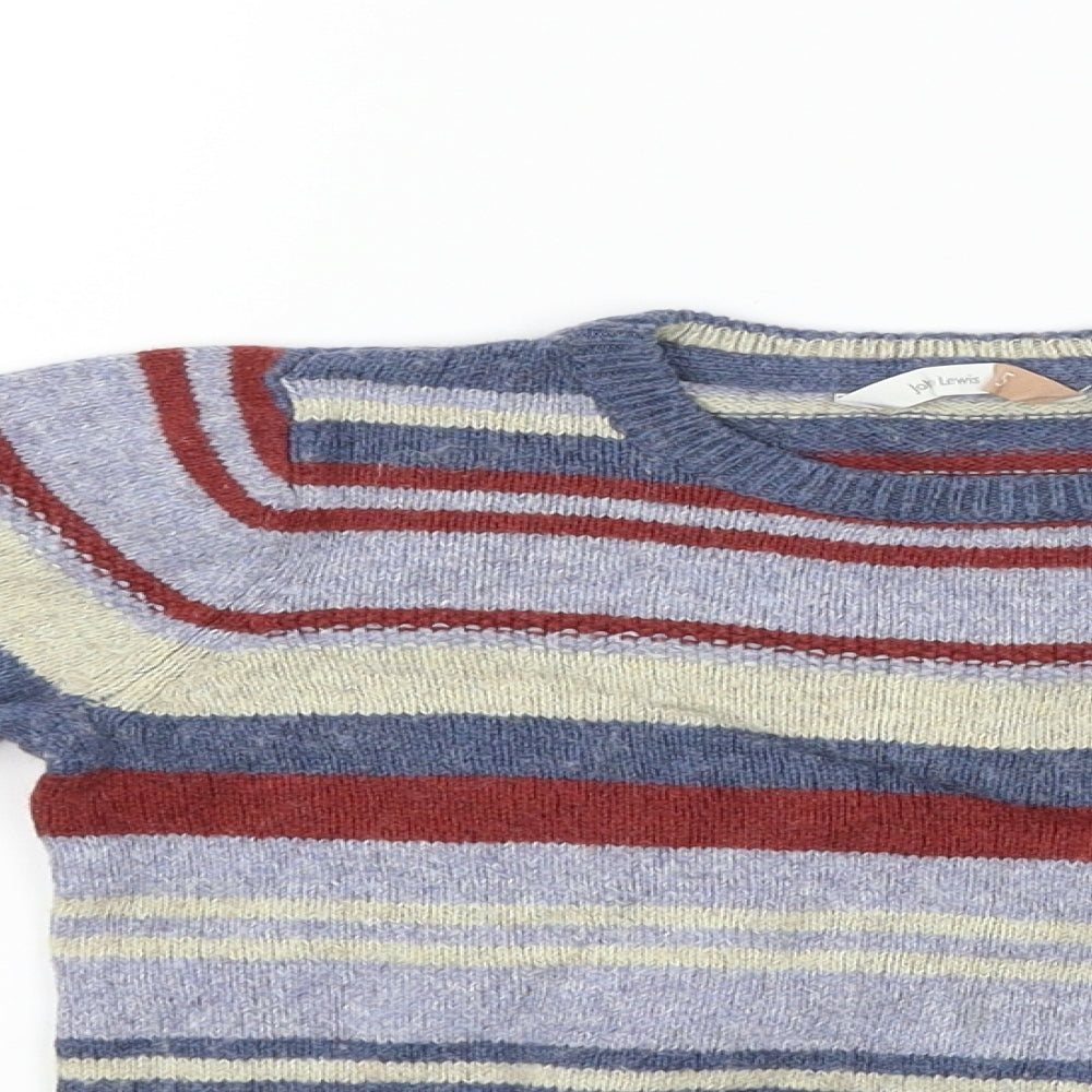 John Lewis Girls Blue Striped  Pullover Jumper Size 5 Years