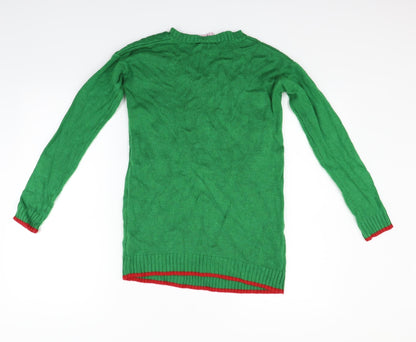 daisy shopper Womens Green   Pullover Jumper Size M  - Merry Christmas