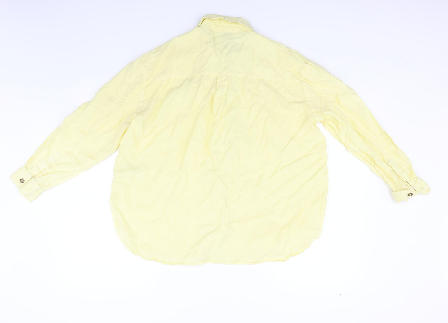 Miss Selfridge Womens Yellow   Basic Button-Up Size 14