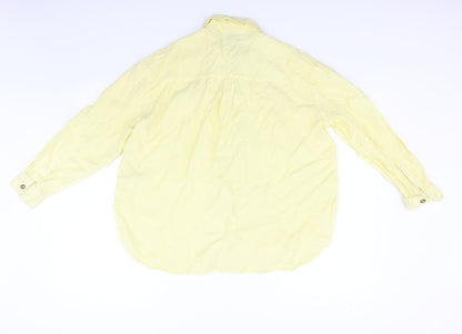 Miss Selfridge Womens Yellow   Basic Button-Up Size 14