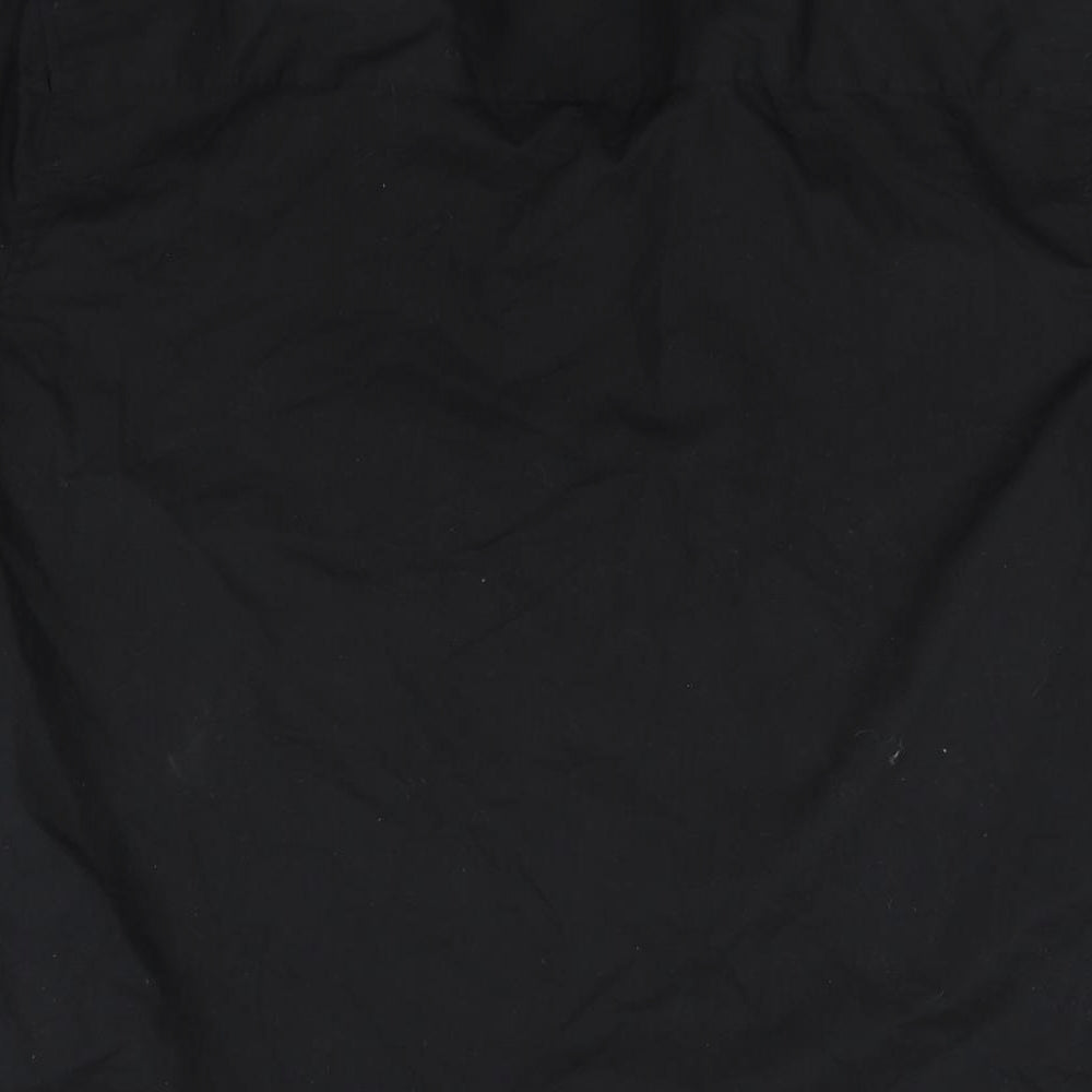 Mens UK Size 2XL Peacocks Black  Button-Up Short Sleeve Casual Shirt