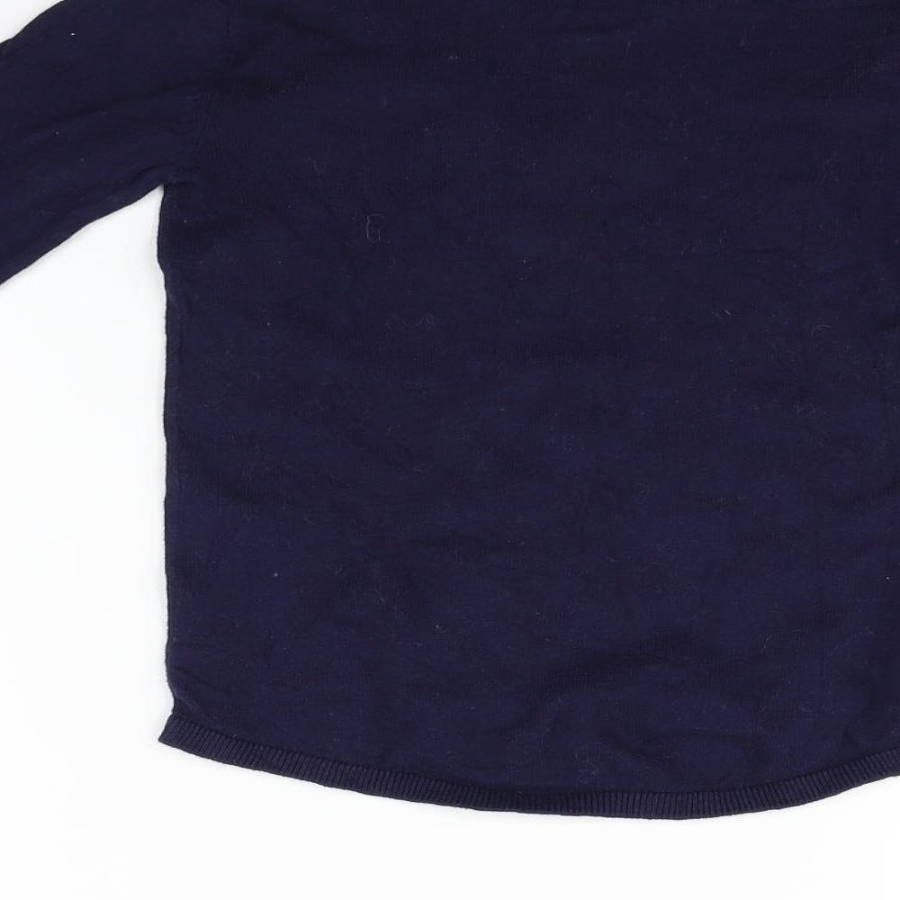 H&M Girls Blue   Basic T-Shirt Size 11 Years  - Sequin detail