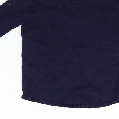 H&M Girls Blue   Basic T-Shirt Size 11 Years  - Sequin detail