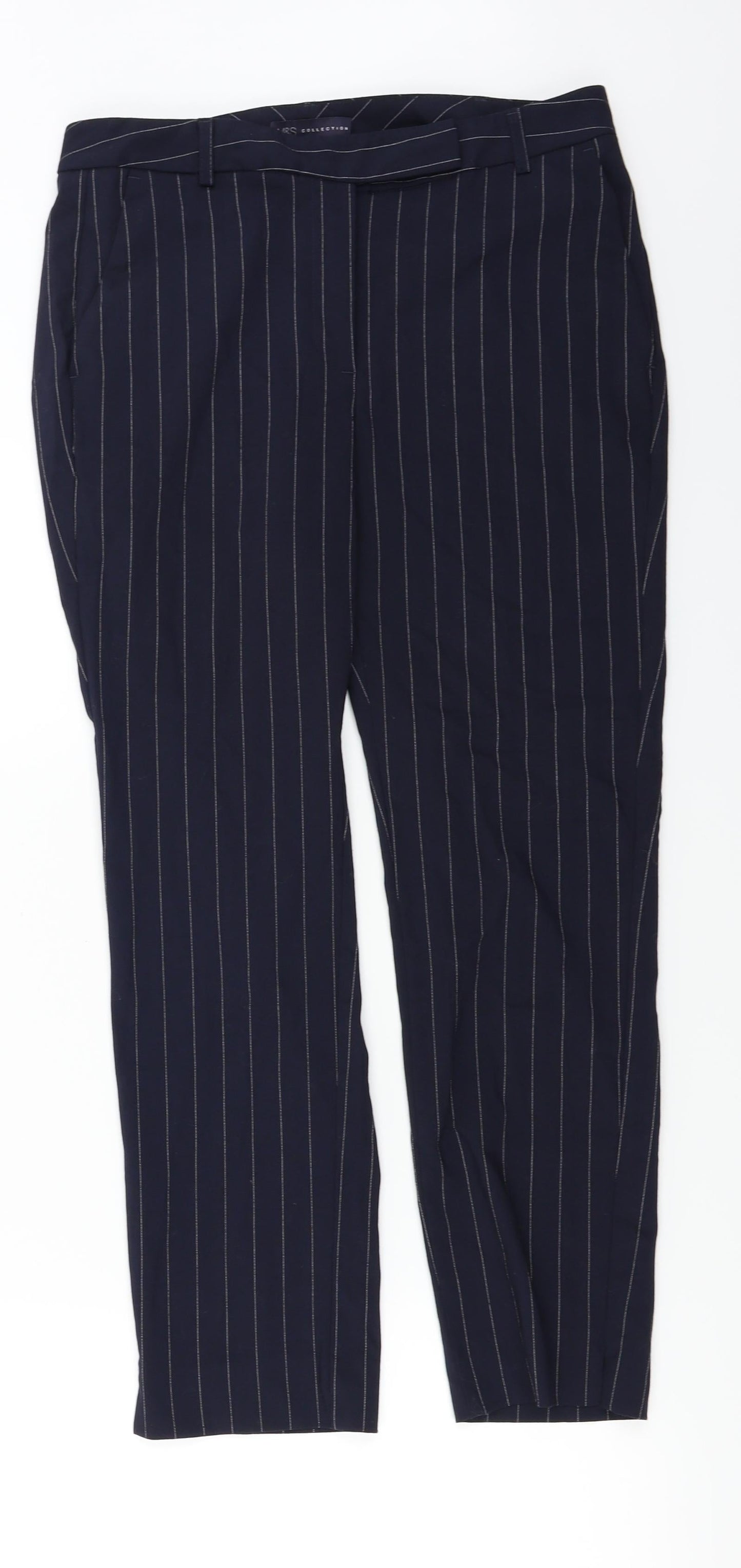 Womens UK Size 10 Marks and Spencer Regular Fit  Blue Trousers