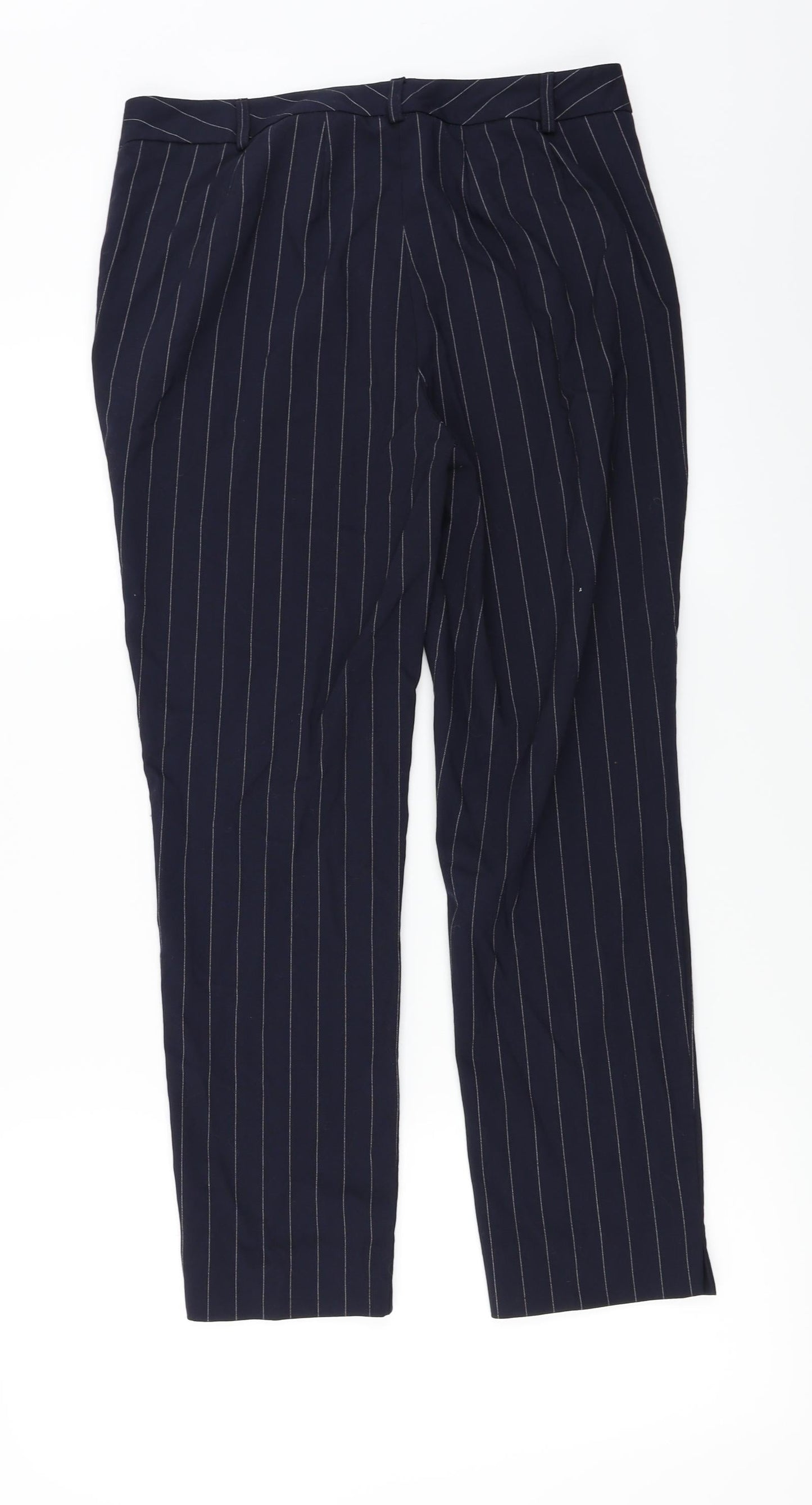 Womens UK Size 10 Marks and Spencer Regular Fit  Blue Trousers
