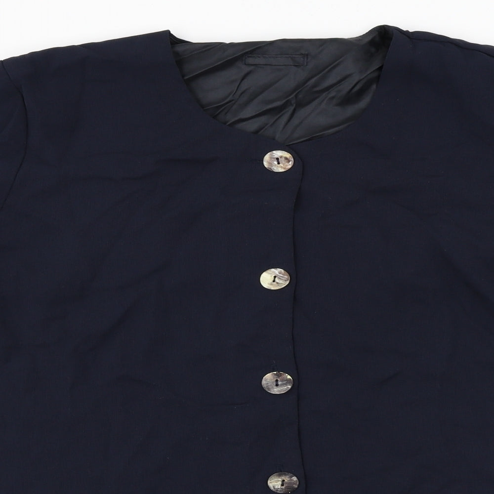 Volonte  Womens Blue   Jacket Blazer Size 14