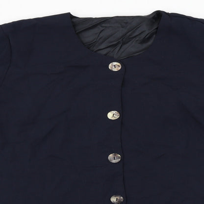 Volonte  Womens Blue   Jacket Blazer Size 14