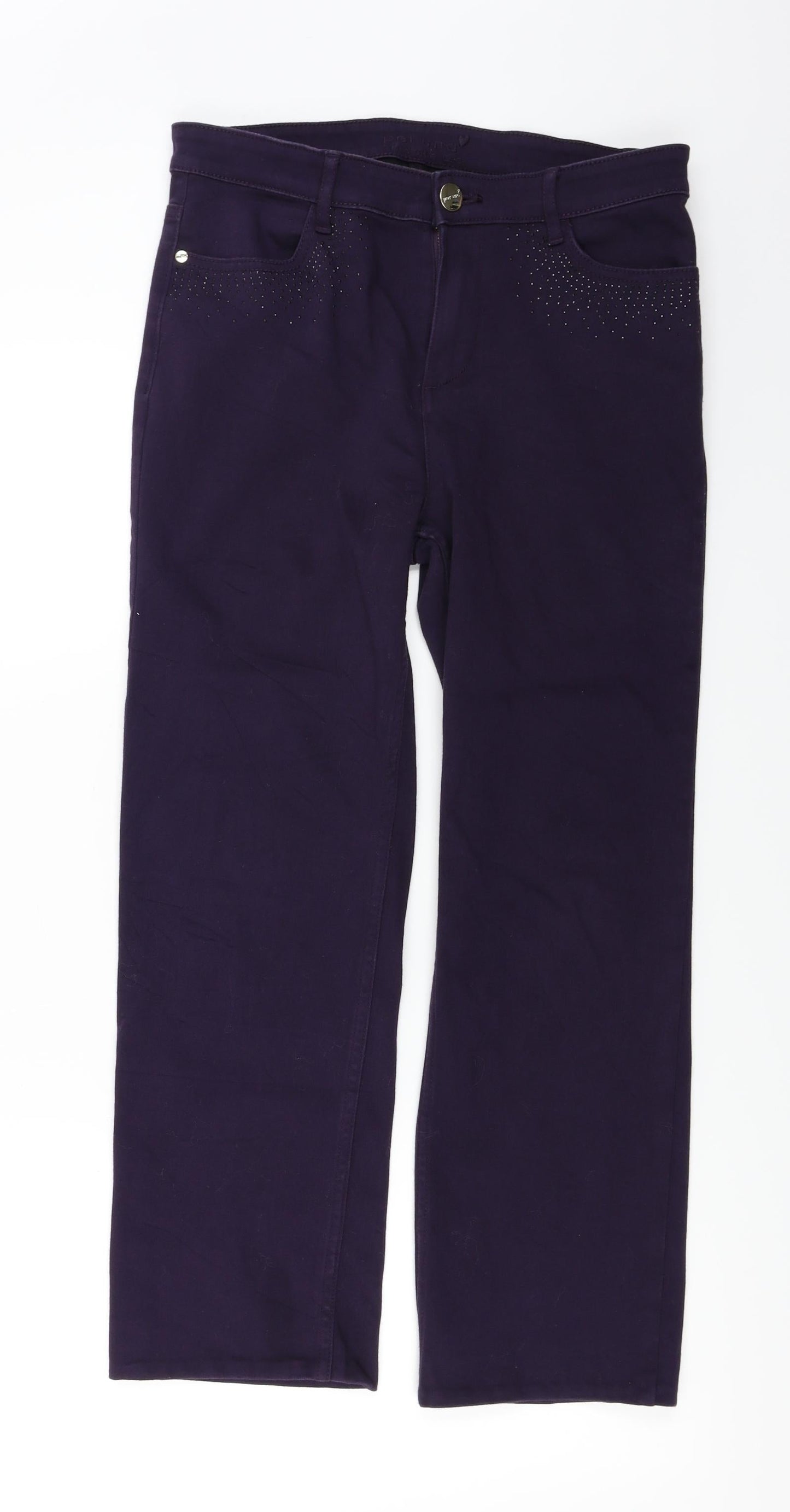 Per Una  Womens Purple   Tapered Jeans Size 28 in L23 in