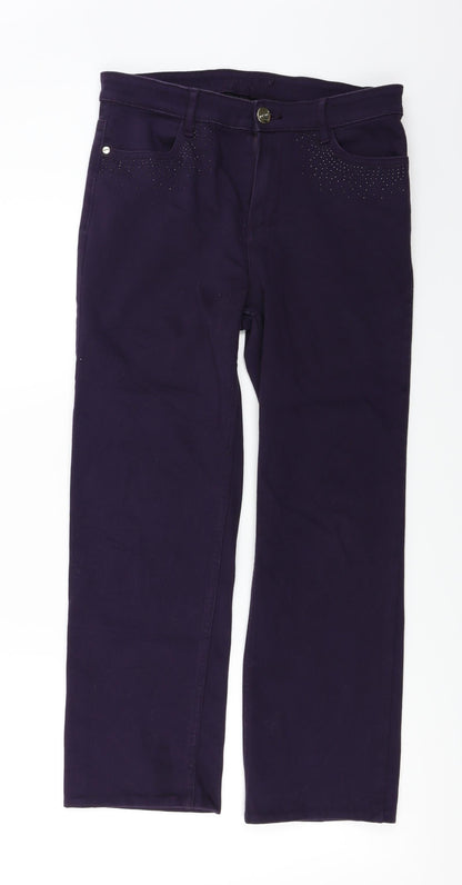 Per Una  Womens Purple   Tapered Jeans Size 28 in L23 in