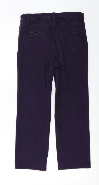 Per Una  Womens Purple   Tapered Jeans Size 28 in L23 in