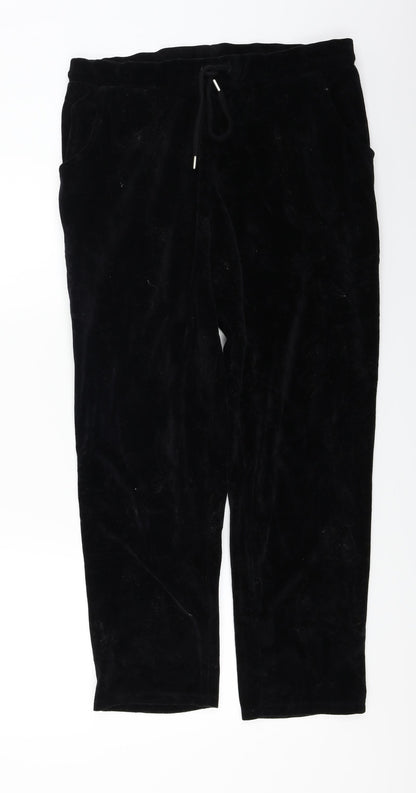 M&Co Womens Black   Trousers  Size 16 L25 in