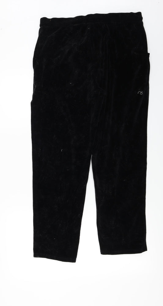 M&Co Womens Black   Trousers  Size 16 L25 in