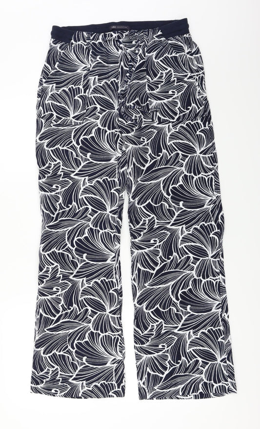 Womens UK Size 10 Marks and Spencer Regular Fit  Blue Trousers