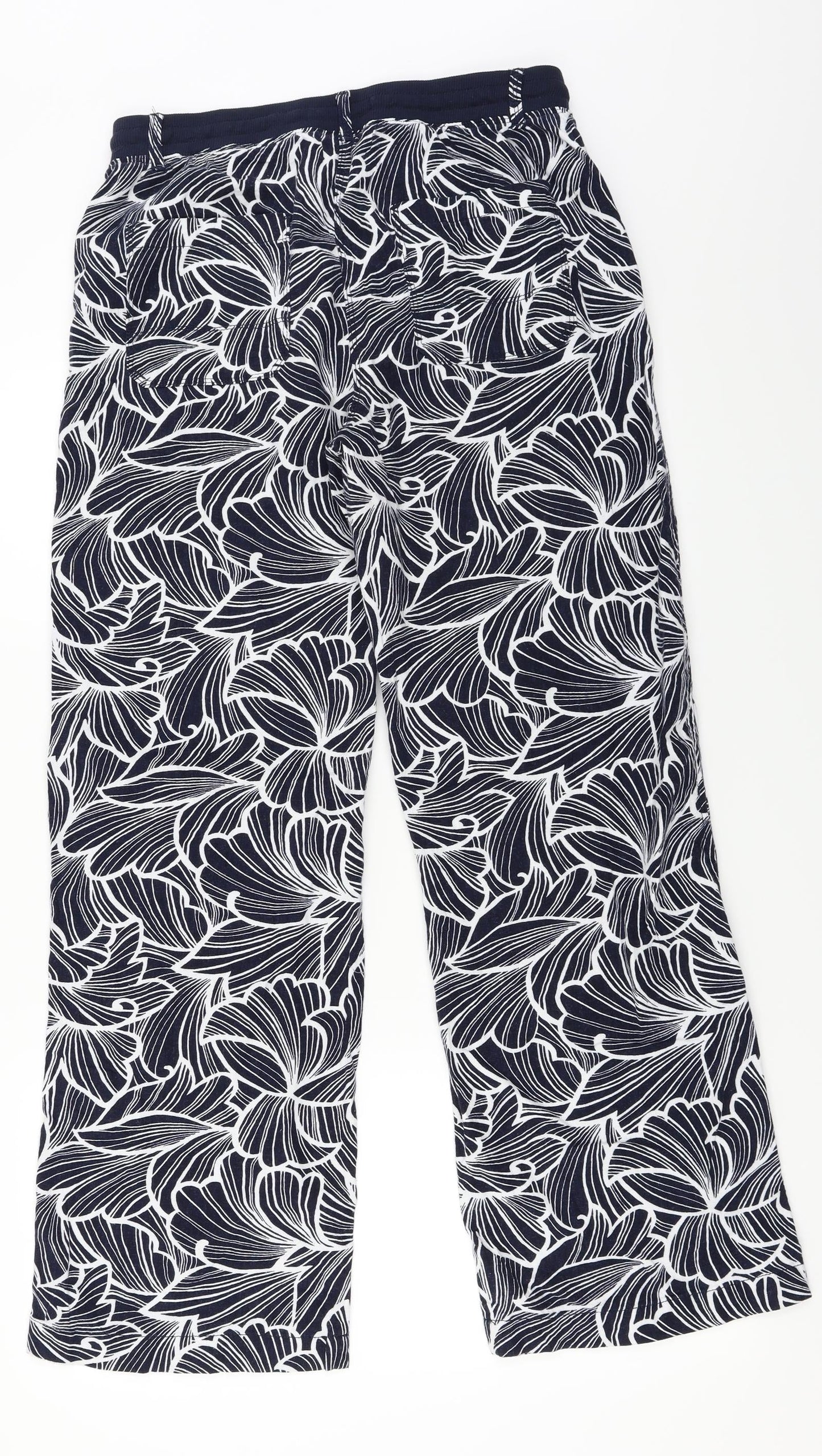 Womens UK Size 10 Marks and Spencer Regular Fit  Blue Trousers