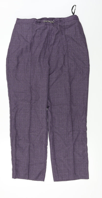 Womens UK Size 32 in Preworn Relaxed Fit  Purple Trousers