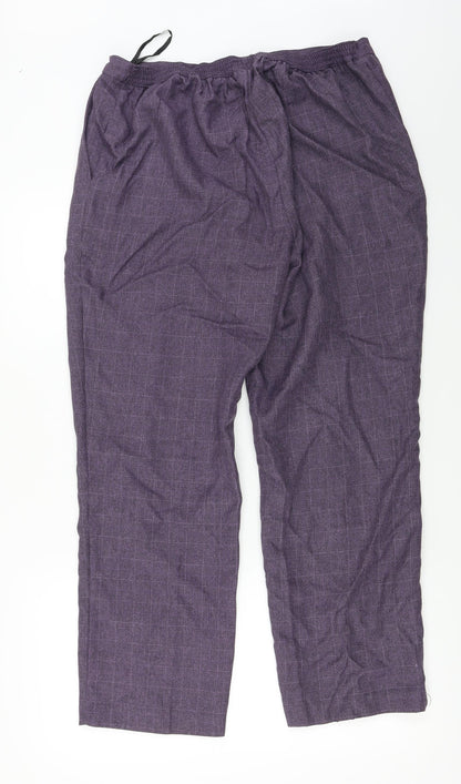 Womens UK Size 32 in Preworn Relaxed Fit  Purple Trousers