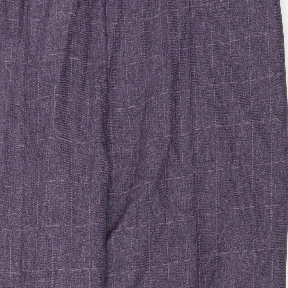 Womens UK Size 32 in Preworn Relaxed Fit  Purple Trousers