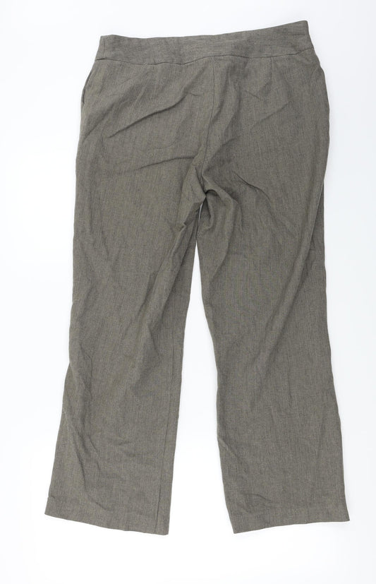 Womens UK Size 16 BM Regular Fit  Beige Trousers
