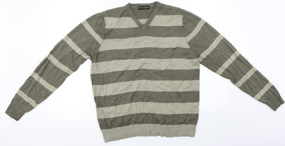 Marks and Spencer  Womens Brown Striped  Pullover Jumper Size L