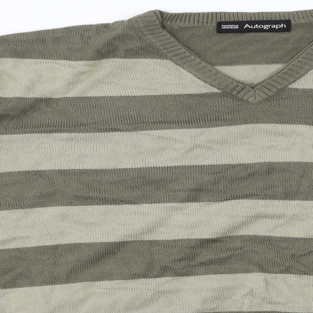 Marks and Spencer  Womens Brown Striped  Pullover Jumper Size L