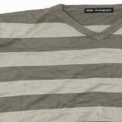 Marks and Spencer  Womens Brown Striped  Pullover Jumper Size L