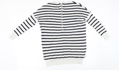 Atmosphere  Womens Grey Striped  Pullover Jumper Size 12