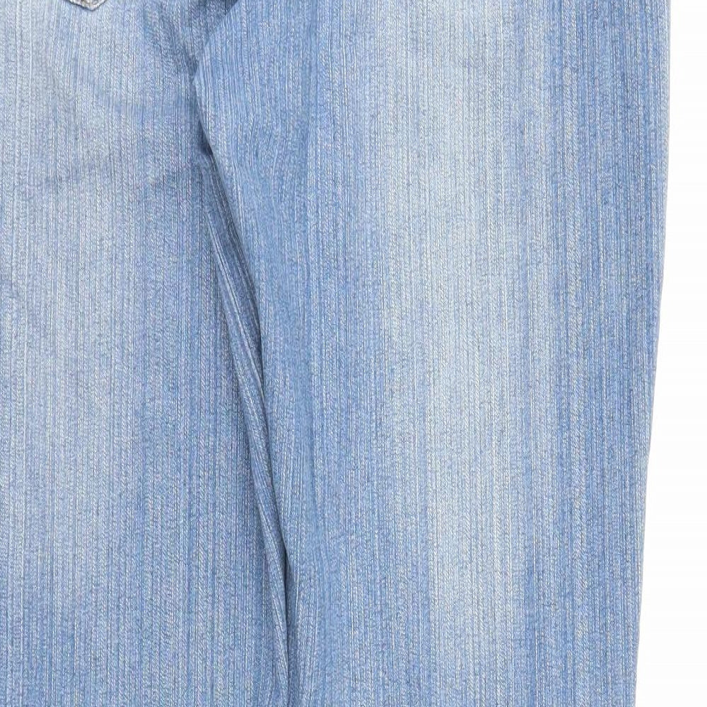 Denim 24/7 Womens Blue  Denim Straight Jeans Size 14 L28 in
