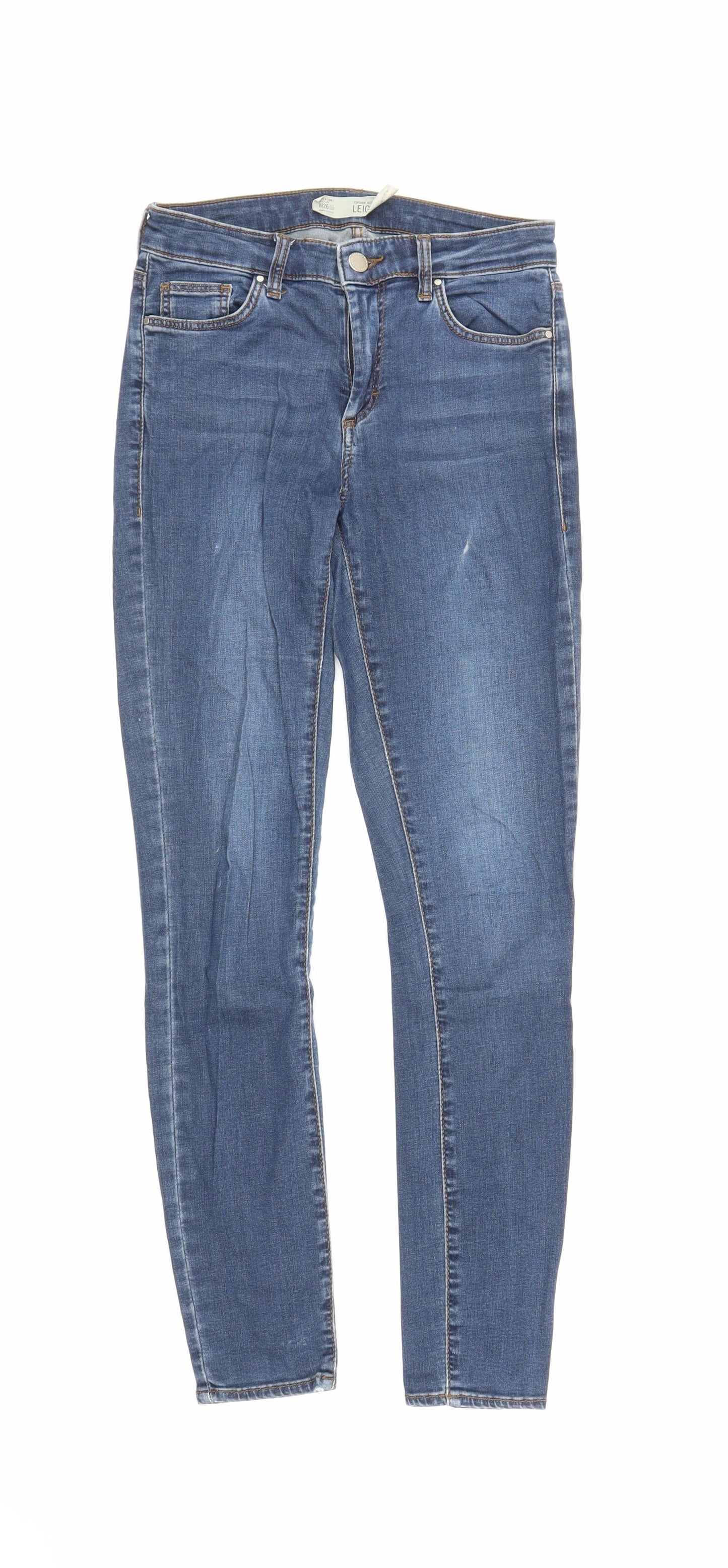 Topshop Womens Blue  Denim Skinny Jeans Size 26 in L26 in