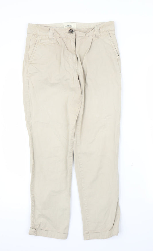 Papaya Womens Beige   Capri Trousers Size 8 L25 in