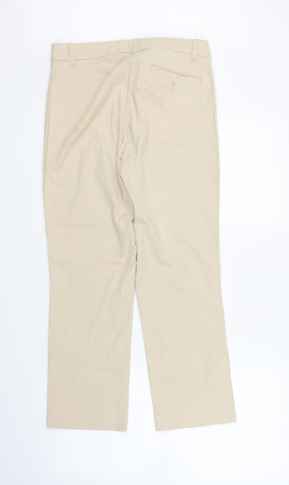 Womens UK Size 8 Gap Regular Fit Capri Beige Trousers