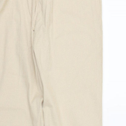 Womens UK Size 8 Gap Regular Fit Capri Beige Trousers