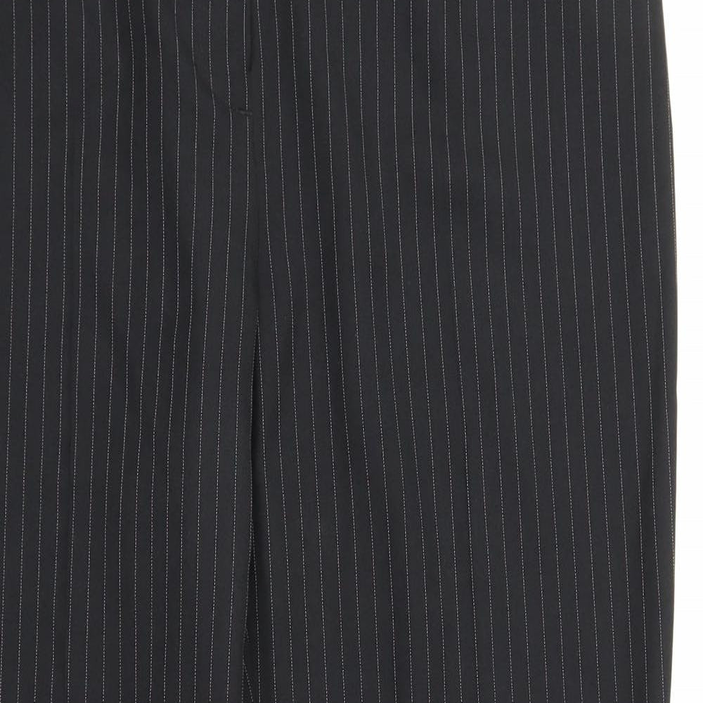 George Womens Black Striped  Trousers  Size 16 L27 in
