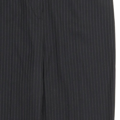 George Womens Black Striped  Trousers  Size 16 L27 in