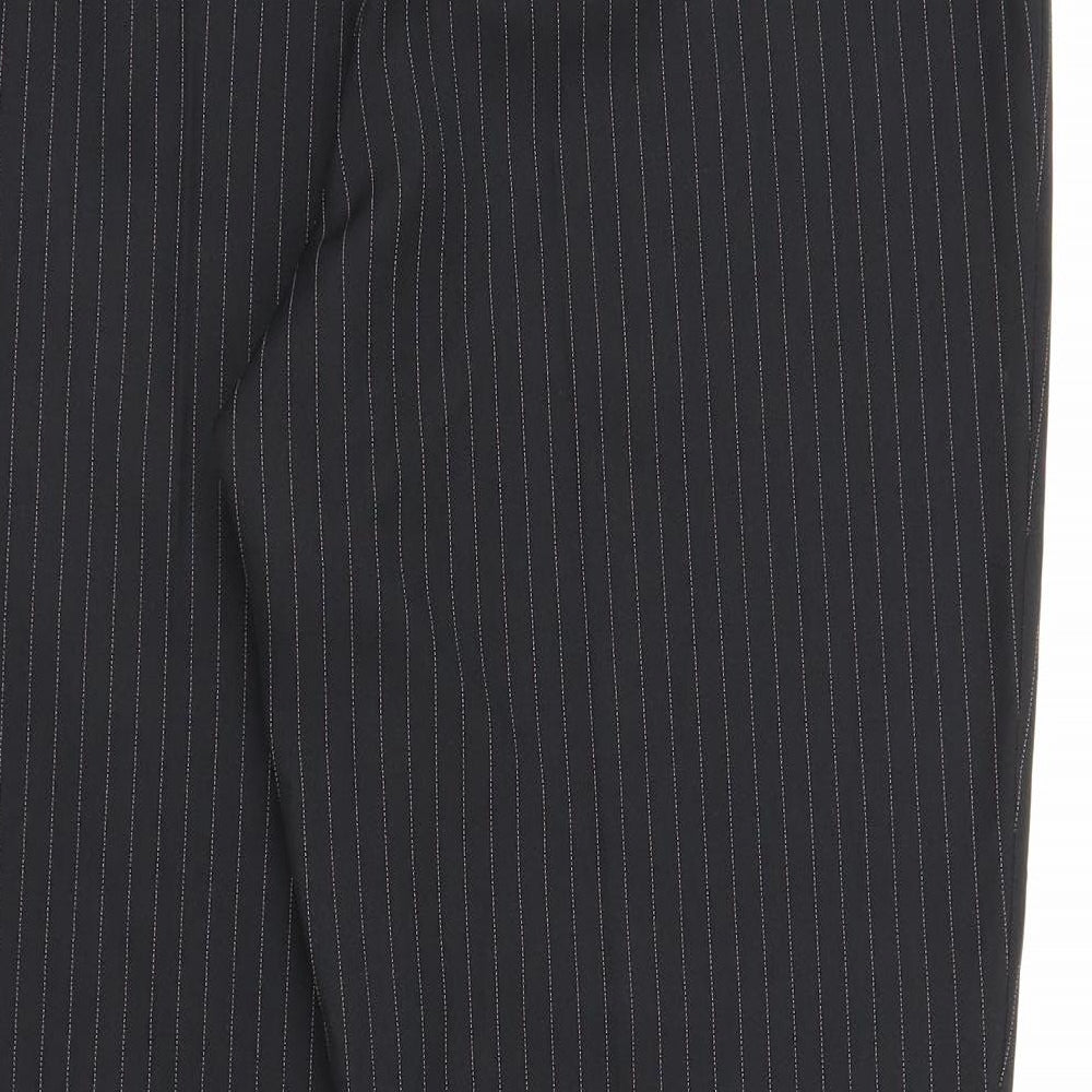 George Womens Black Striped  Trousers  Size 16 L27 in