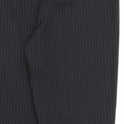George Womens Black Striped  Trousers  Size 16 L27 in