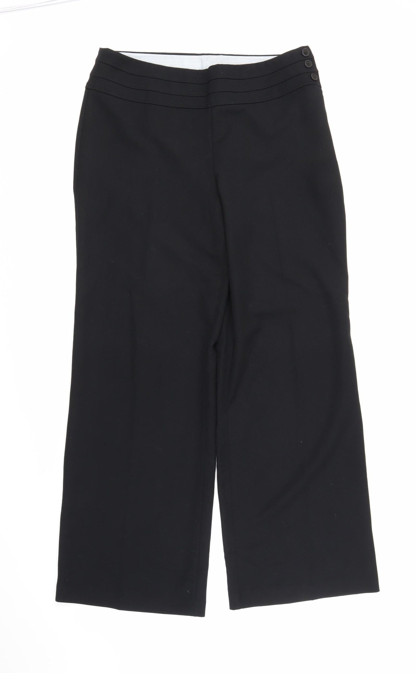 Womens UK Size 12 Very Regular Fit  Black Trousers
