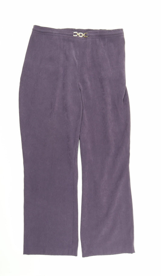 Classics Womens Purple   Trousers  Size 14 L25 in
