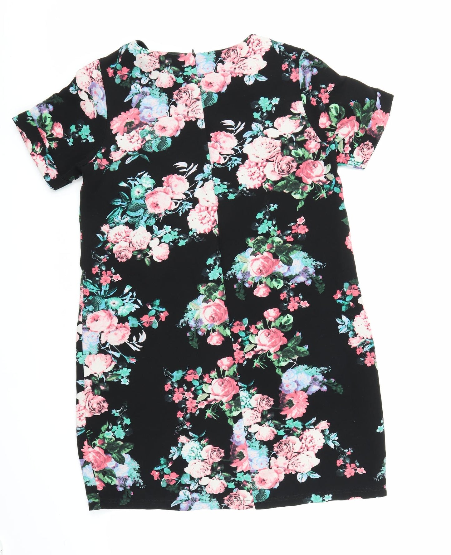 Poppy Lux Womens Black Floral  Sheath  Size 14