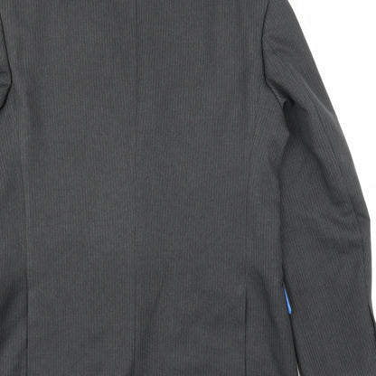 F&F Mens Black Striped  Jacket Suit Jacket Size 42