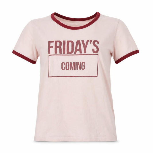 Womens UK Size S H&M Pink Ringer T-Shirt
