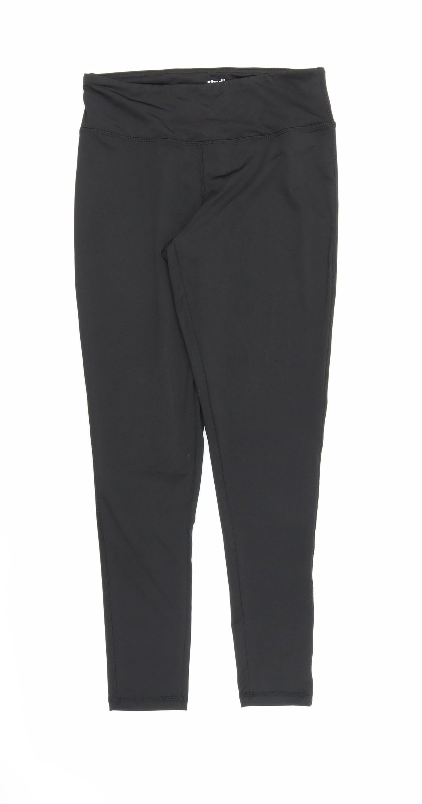 Studio Womens Black   Capri Leggings Size 8 L23 in