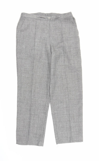 M&S Womens Grey   Capri Trousers Size 14 L25 in
