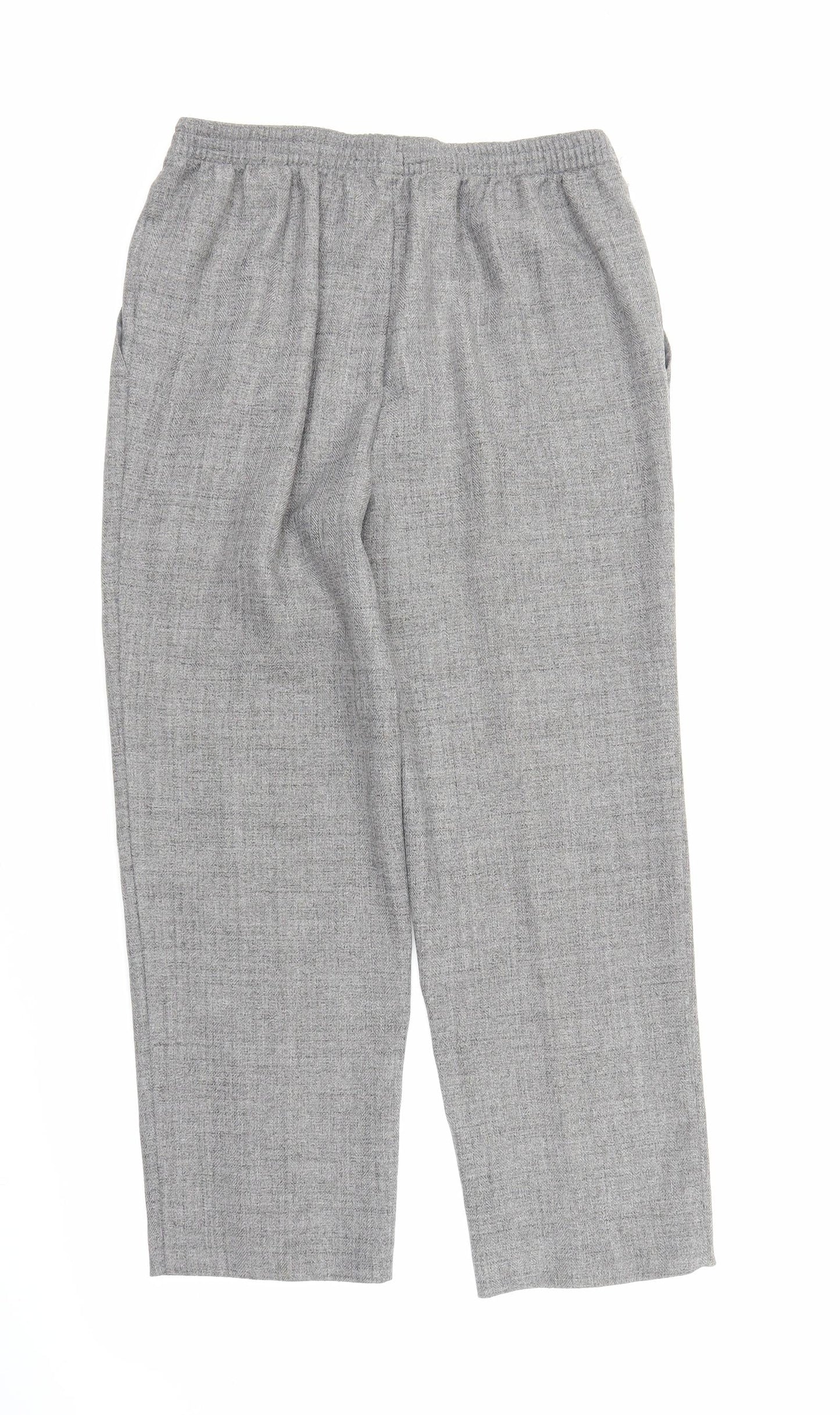 M&S Womens Grey   Capri Trousers Size 14 L25 in
