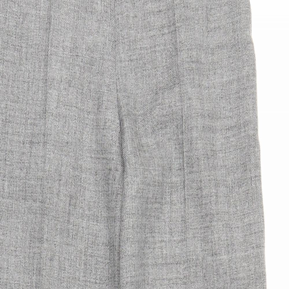 M&S Womens Grey   Capri Trousers Size 14 L25 in