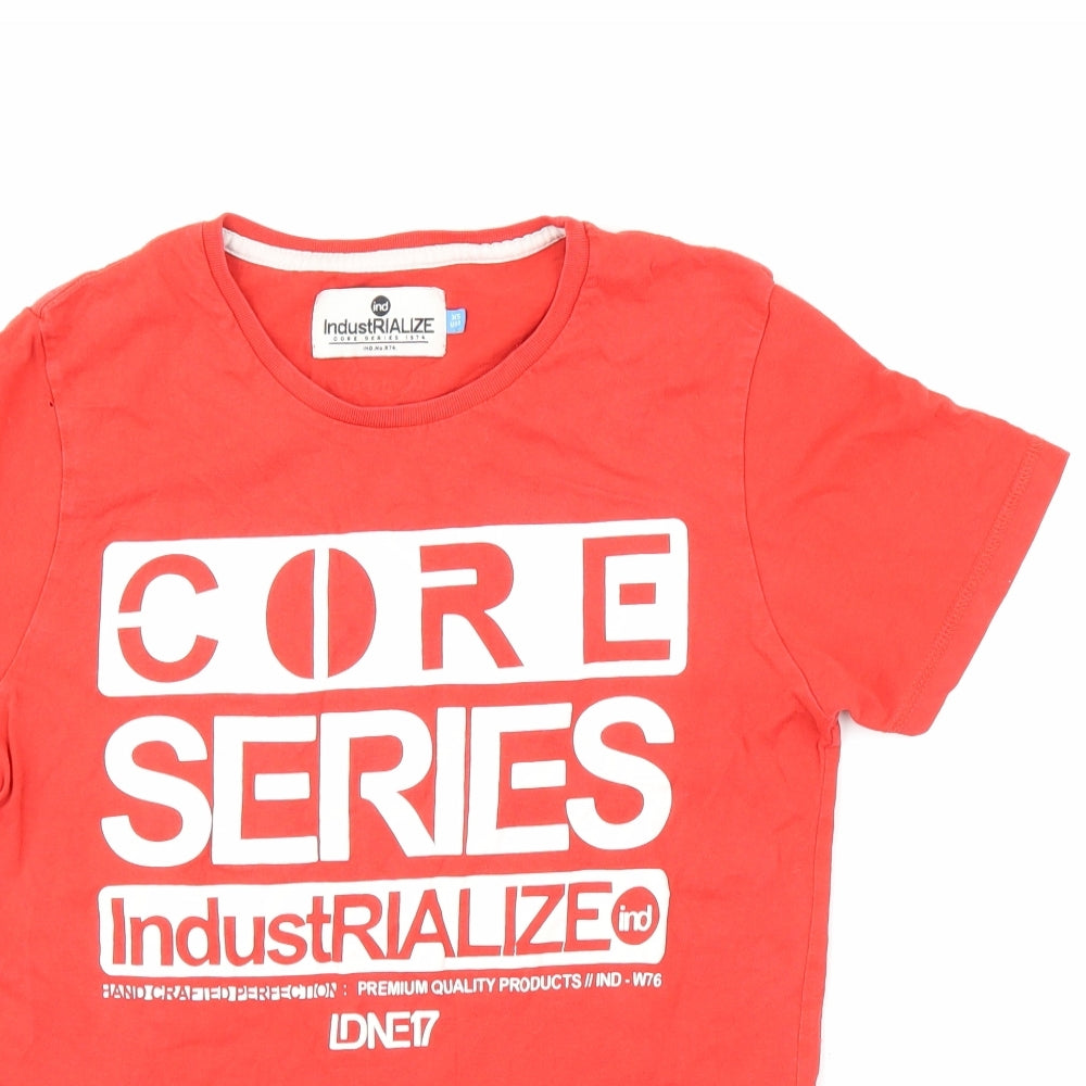 Industrialize Mens Red    T-Shirt Size XS