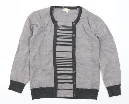 Ann Marie Womens Grey Striped  Pullover Jumper Size S