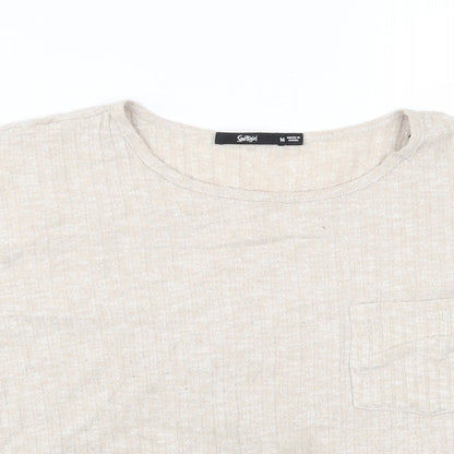 Sportsgirl Womens Beige   Cropped T-Shirt Size M
