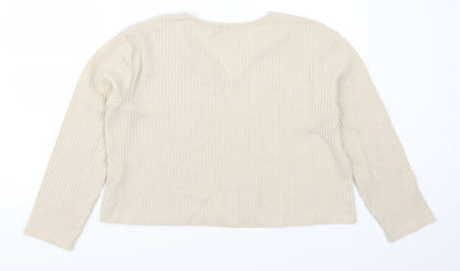 Pull & Bear Womens Beige   Pullover Jumper Size M